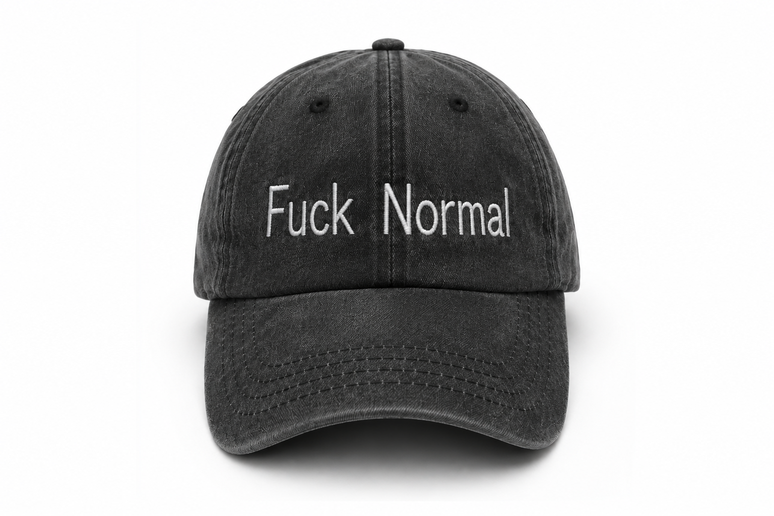 FUCK NORMAL — Gorra Vintage Washed Grey