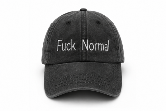 FUCK NORMAL — Gorra Vintage Washed Grey