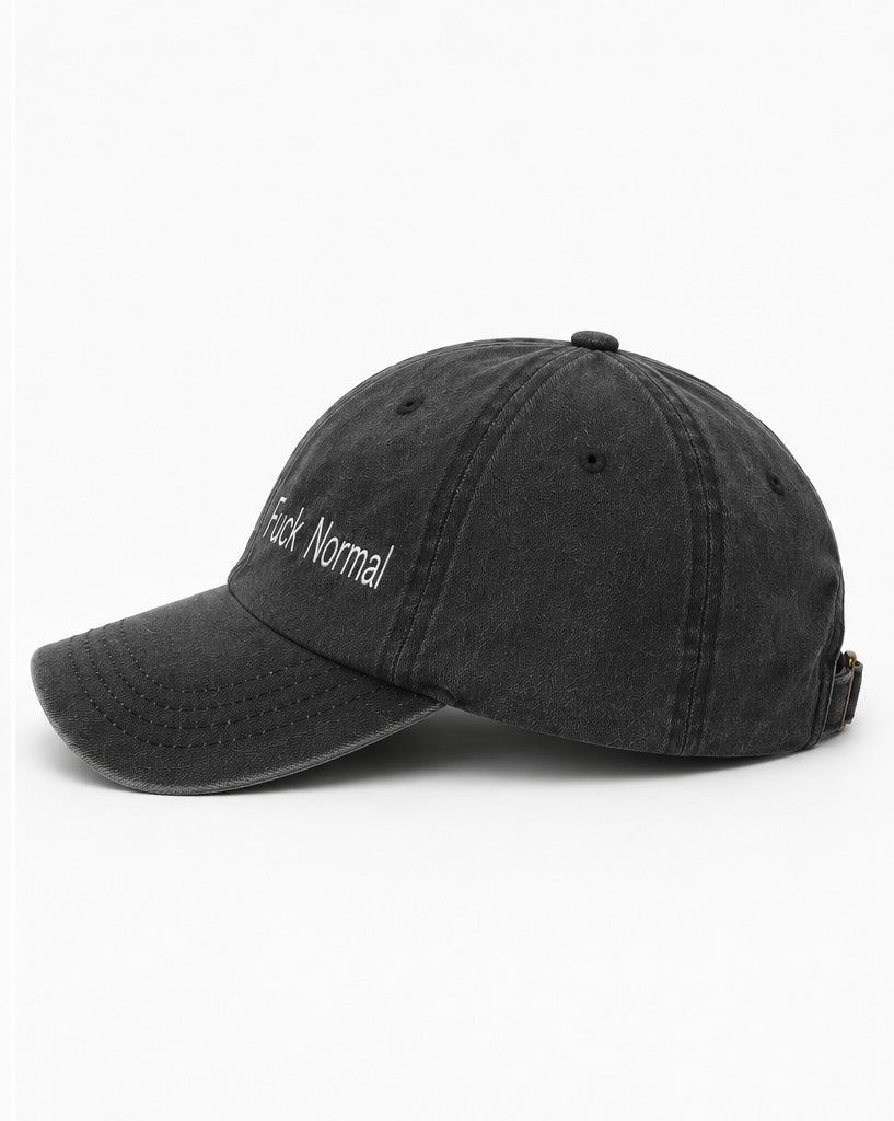 FUCK NORMAL — Gorra Vintage Washed Grey